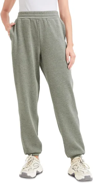 Womens Fleece Lined Sweatpants High Waisted Casual Baggy Sweatpants with Pockets Winter Thermal Jogger Pants
