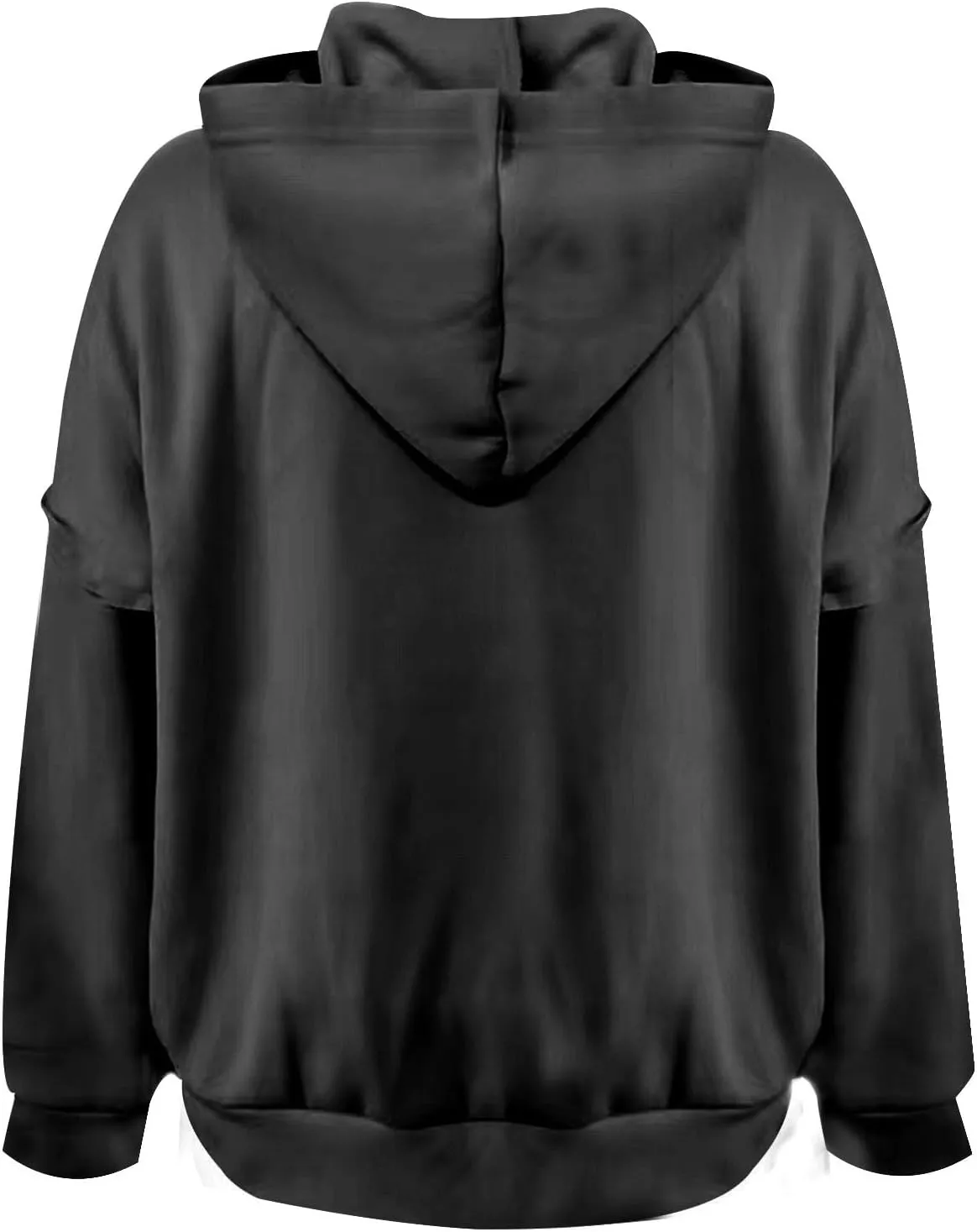 Womens Oversized Hoodies Trendy Loose Button v Neck Hooded Pullover Sweatshirt Fall Outfits 2024 Preppy Clothes