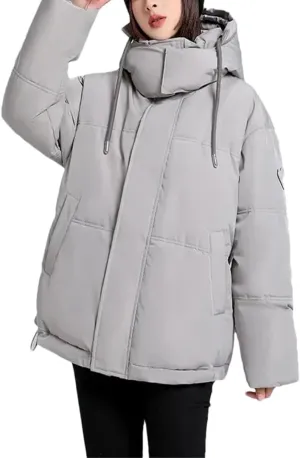 Womens Oversized Puffer Parkas Winter Jacket Casual Hooded Down Cotton Coat