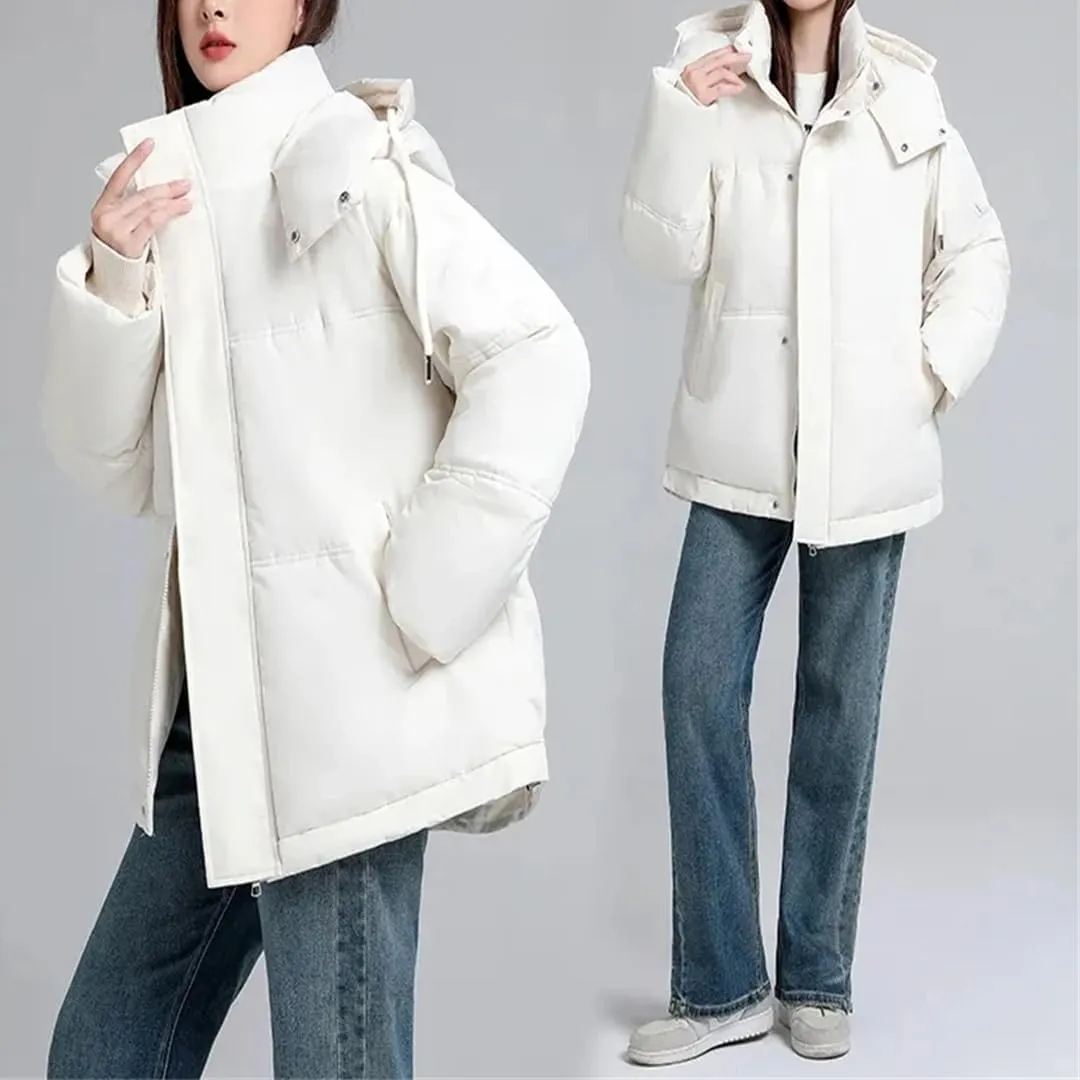 Womens Oversized Puffer Parkas Winter Jacket Casual Hooded Down Cotton Coat