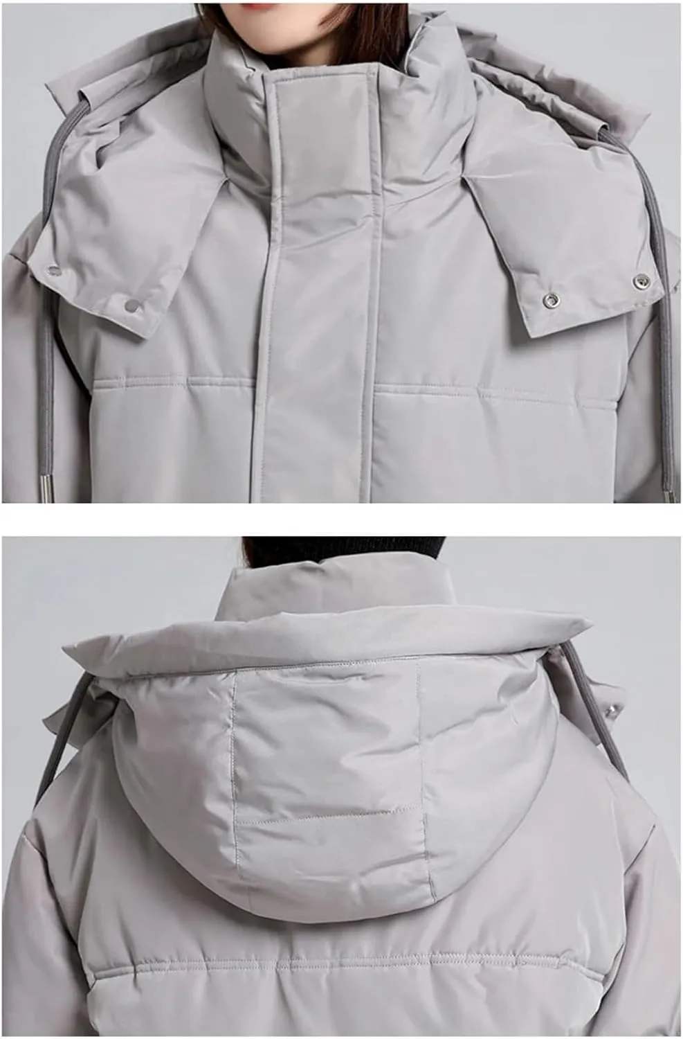 Womens Oversized Puffer Parkas Winter Jacket Casual Hooded Down Cotton Coat