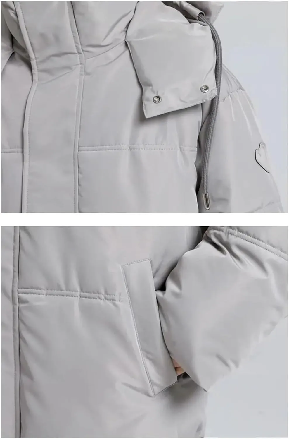 Womens Oversized Puffer Parkas Winter Jacket Casual Hooded Down Cotton Coat
