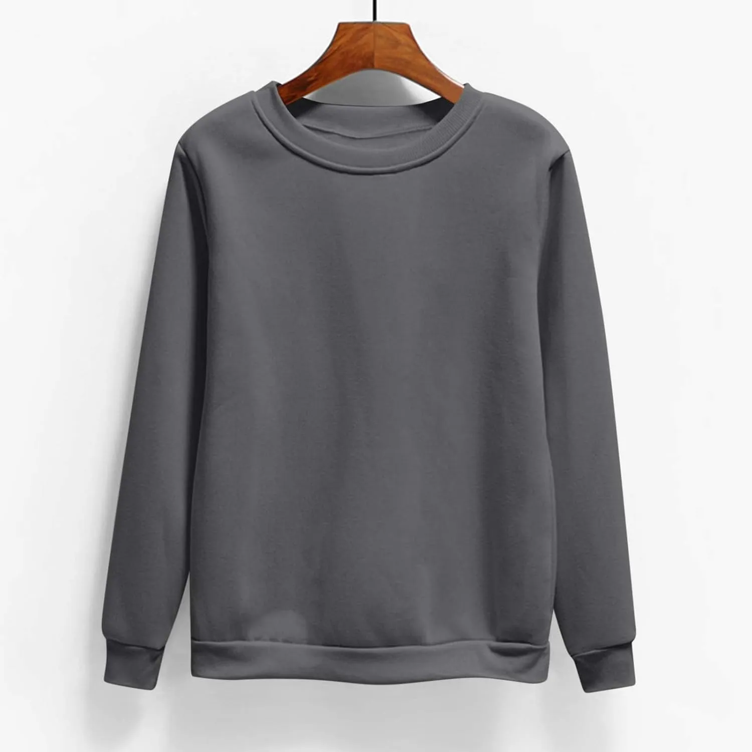Women's Oversized Round Neck Sweatshirts Long Sleeve Turtleneck Velvet Sweatshirt,2024 Fall&Winter Trendy Women Top