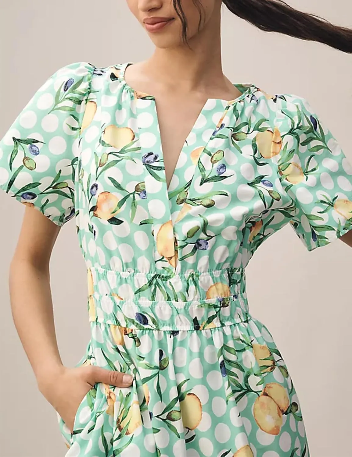 Womens Summer Boho Maxi Dresses Floral V Neck Tiered Short Sleeve Long Dress Flowy Beach Vacation Dress with Pockets