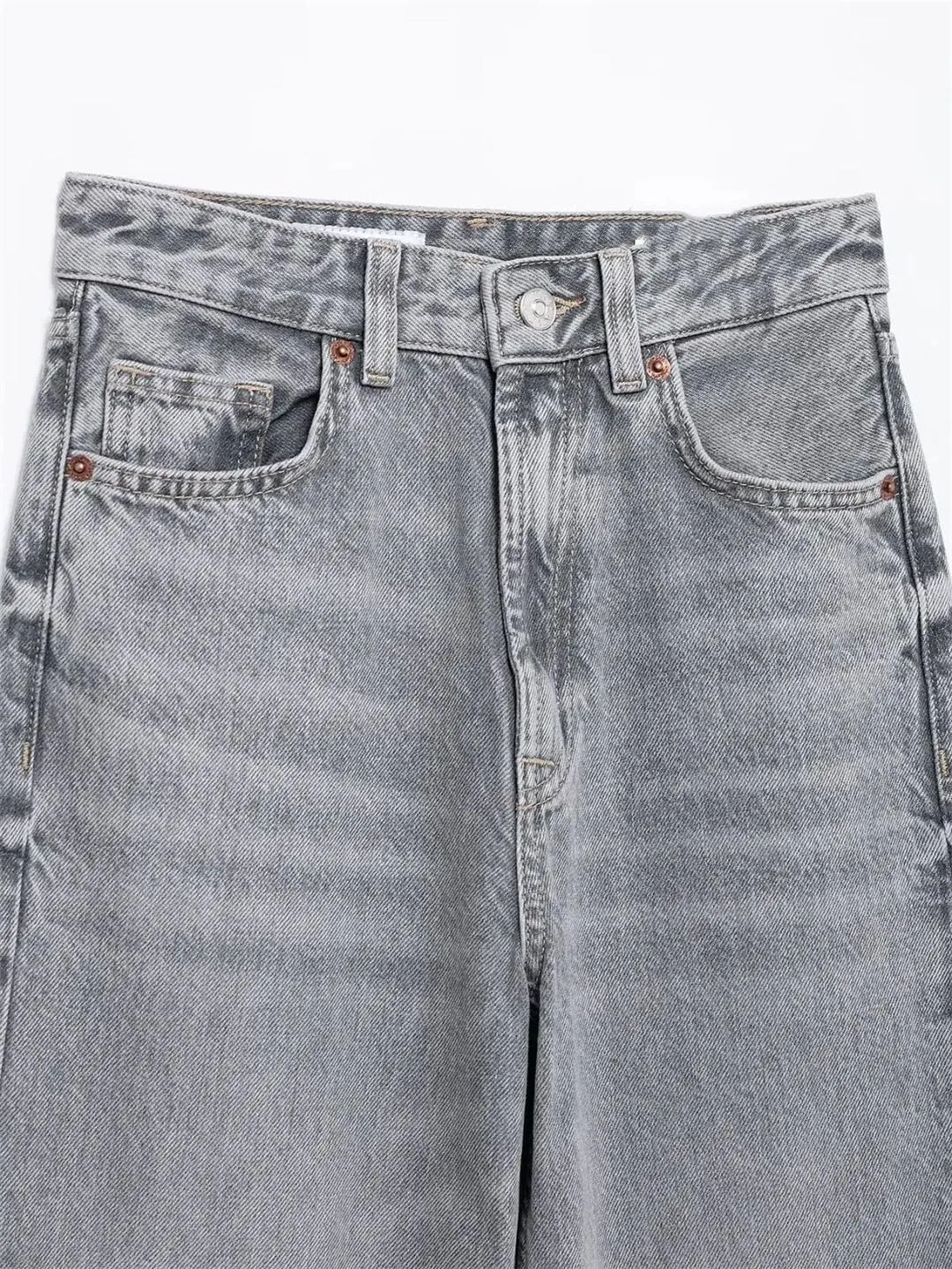 Women's Wide Leg Jeans Mid Waist Loose Straight Leg Soft Comfortable Jeans