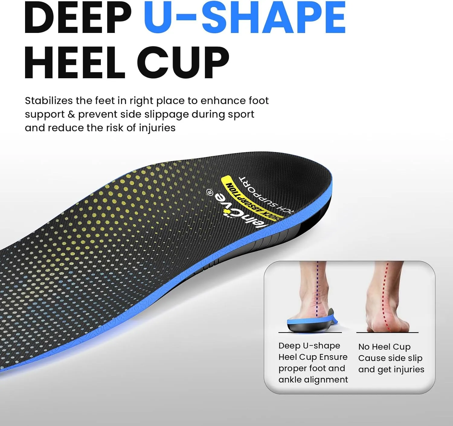 Work Boot Insoles Plantar Fasciitis - Welnove Heavy Duty Inserts for Pain Fatigue Relief, Standing All Day - High Arch Support Shoe Insoles Orthotic for Flat Feet, Achilles Tendonitis, Men Women (L)