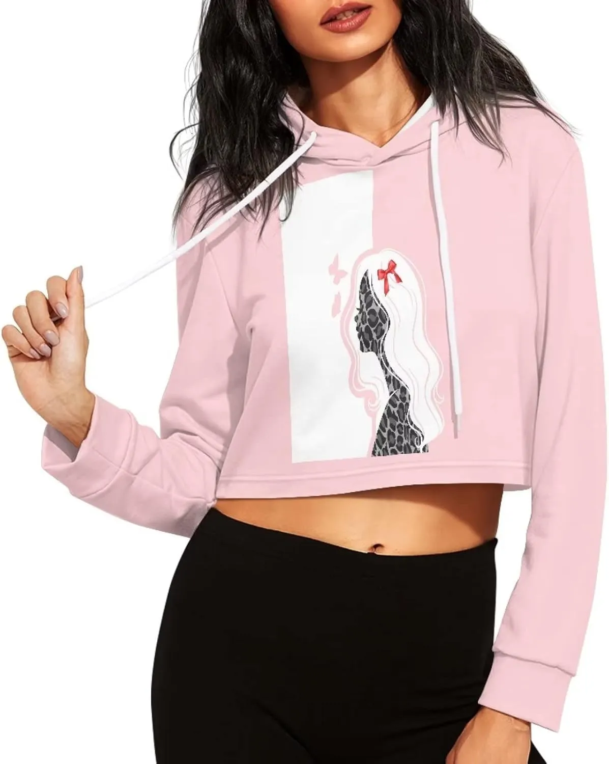 Ystardream Girl's Casual Sweatshirts Long Sleeve Crop Top Hoodies for Women