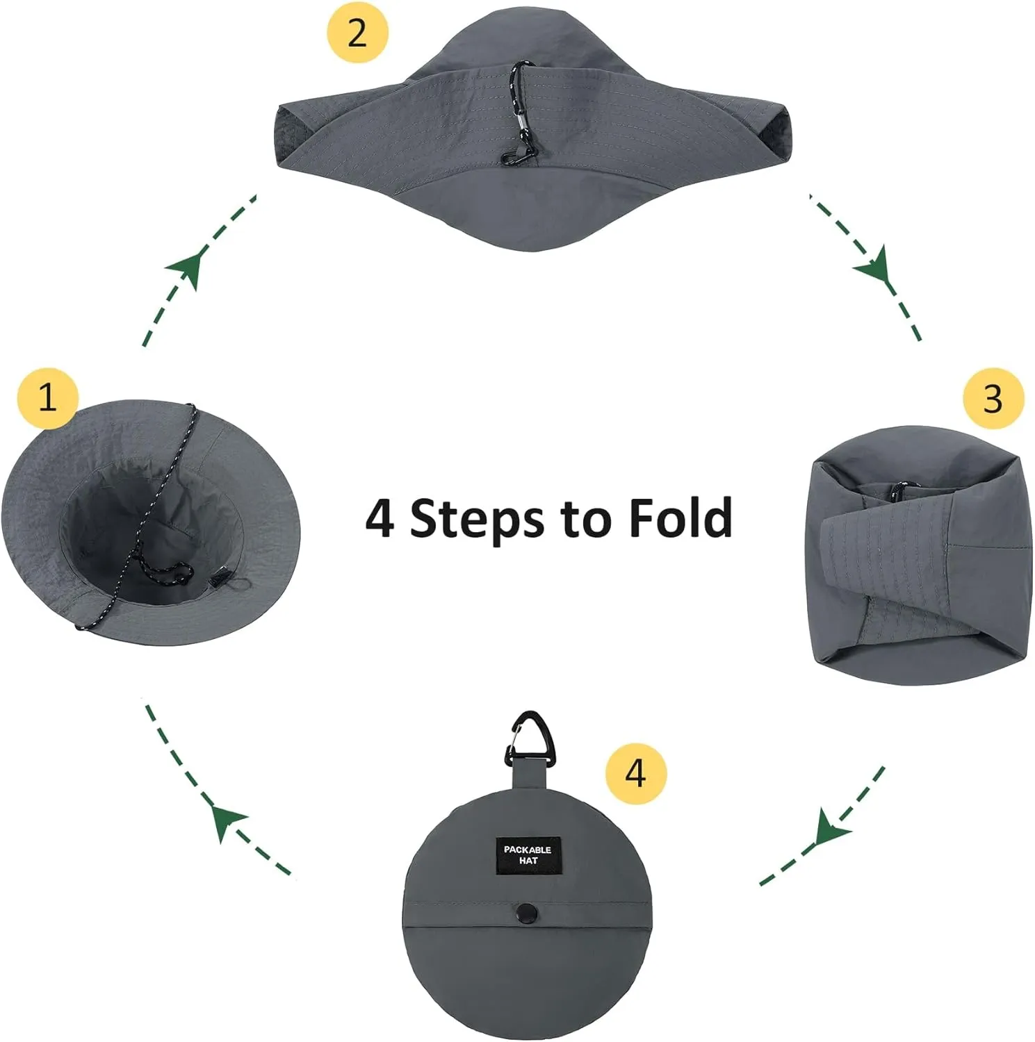 Zando Upf50  Sun Hats for Men Waterproof Bucket Hat - UV Protection Adjustable Packable Hiking Fishing Camping Golf Safari