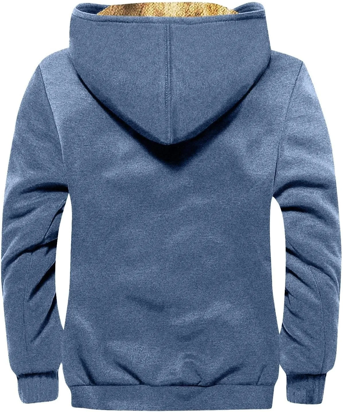 Zipper Hoodies for Men American Flag Print Sherpa Lined Flannel Hoodie Warm Cotton Fleece Jacket Fall Fashion Coat